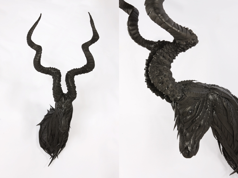 Illustration for article titled This Artist Turns Old Tires Into Dark, Disturbing Nightmare Monsters
